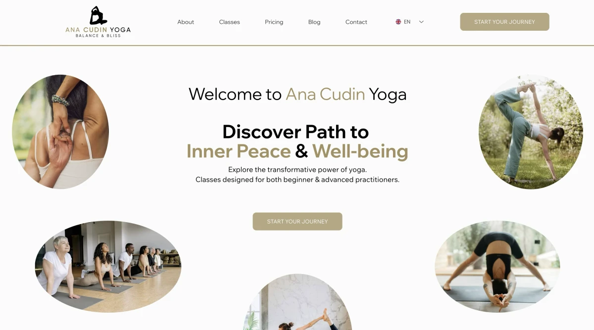 Ana Cudin Yoga website for yoga classes and wellness