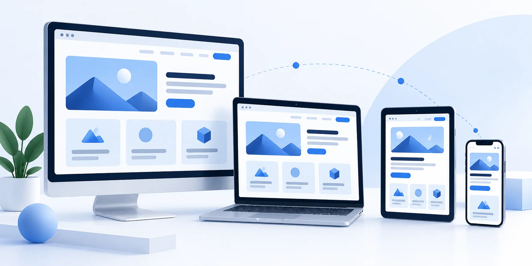 Responsive website interface designed for clear and accessible use