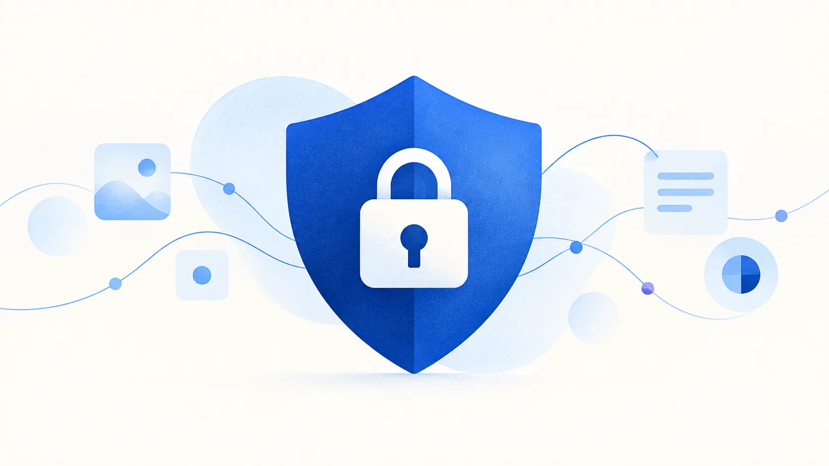 Vibrant abstract illustration representing digital privacy and secure information